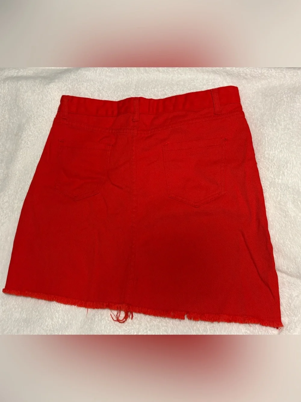 Red Jean Skirt